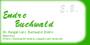 endre buchwald business card